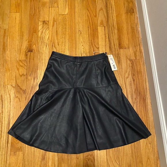 Rebecca Taylor Vegan Leather Mini Skirt - Picture 2 of 6